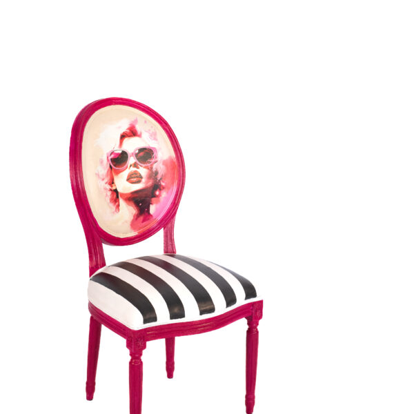 Designová Židle - Diva v růžové