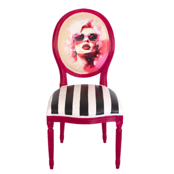 Designová Židle - Diva v růžové