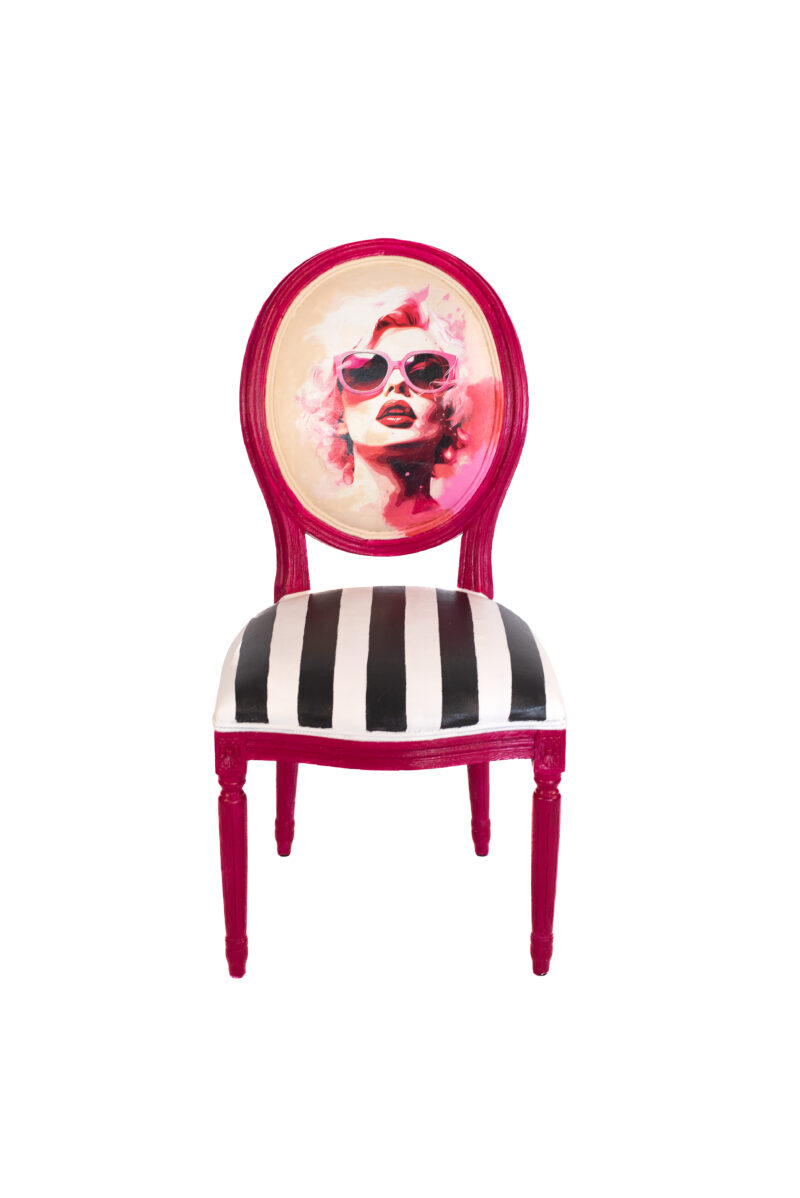 Designová Židle - Diva v růžové