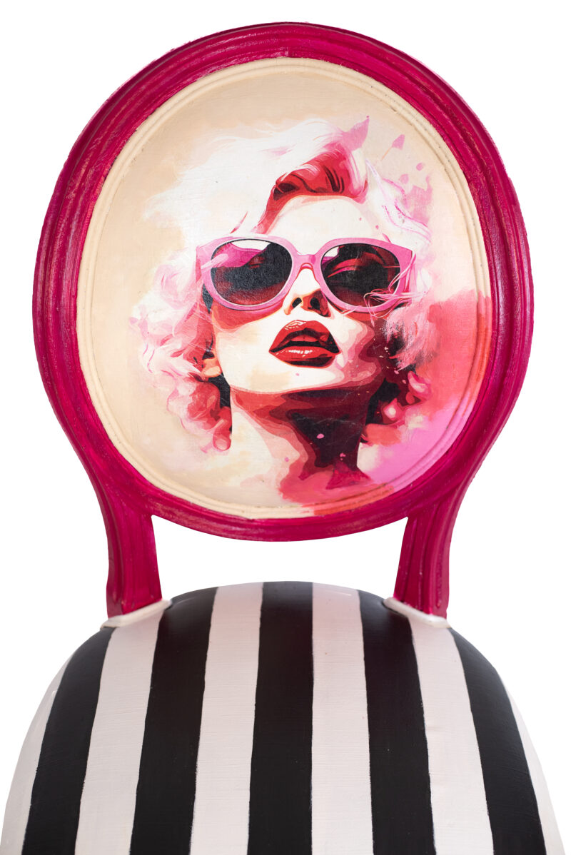 Designová Židle - Diva v růžové
