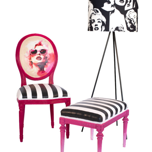 Designová Židle - Diva v růžové