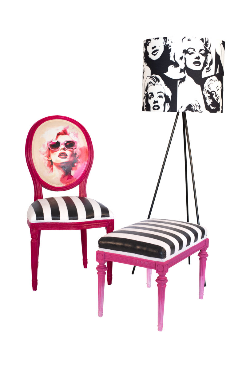 Designová Židle - Diva v růžové