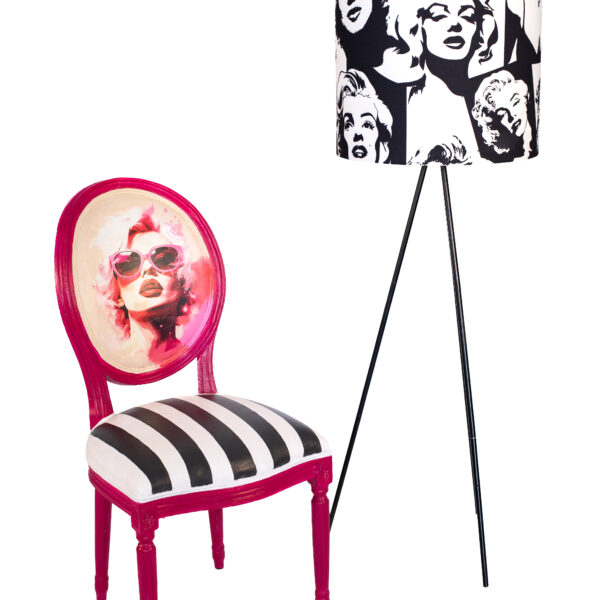 Designová Židle, designová lampa Marylin Monroe